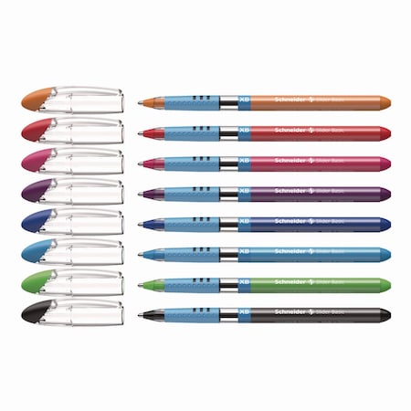 Schneider Electric Slider Ballpoint Pen, Stick, Extra-Bold 1.4 mm, Assorted Colors, PK8 151298